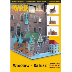 WAK, model kartonowy Wrocław - Ratusz (1:200)